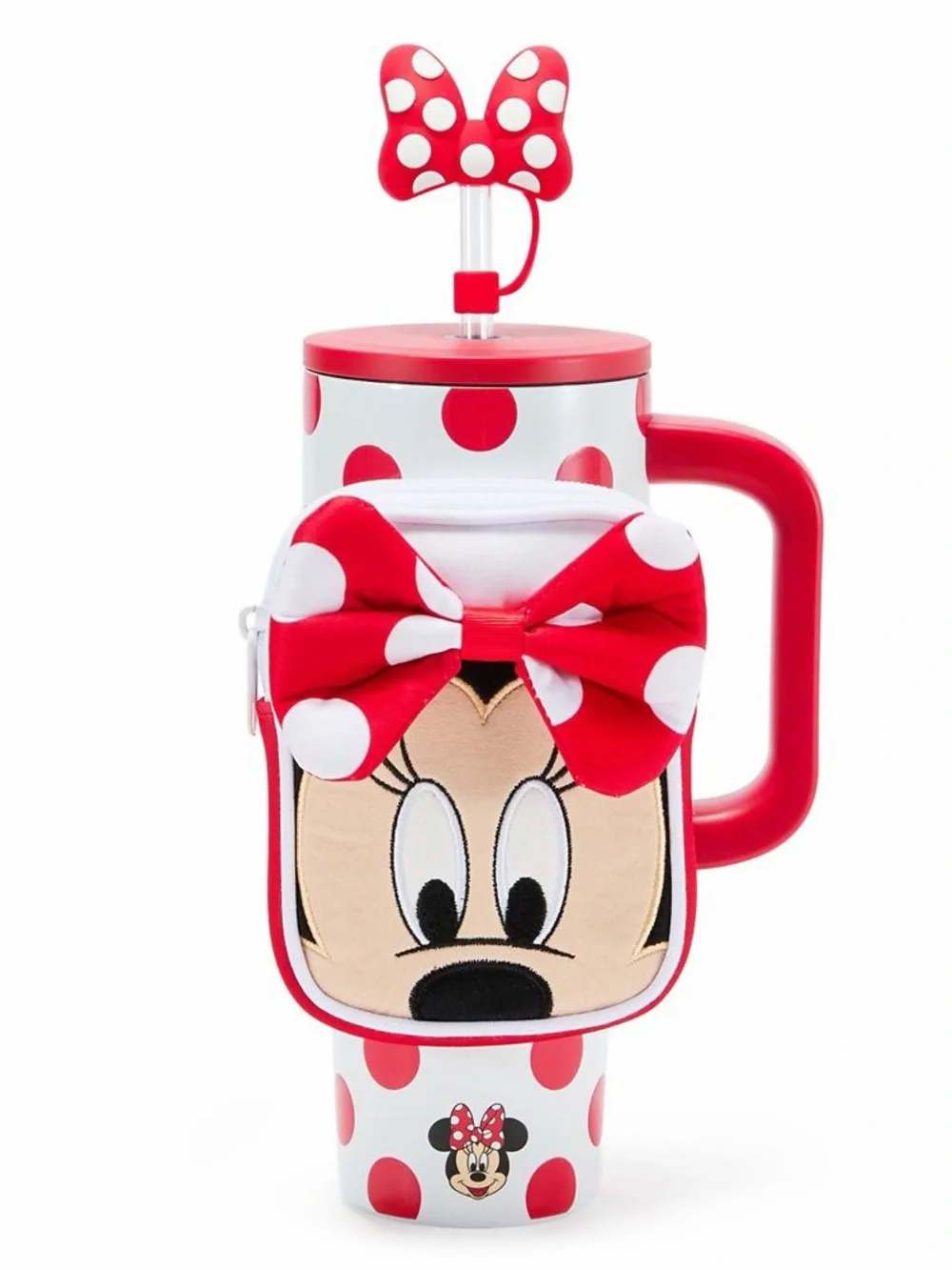 New 2026 Minnie Mouse 30oz Stainless Steel Travel Tumbler & Straw & Zip Case
